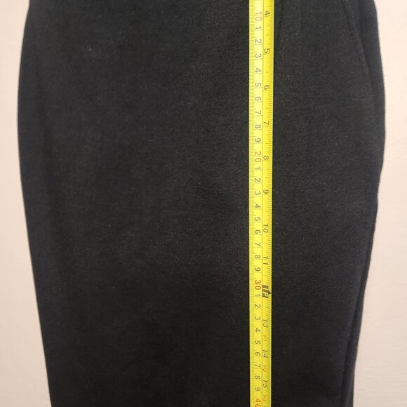 J Crew Black Pencil Skirt Pockets Zipper Pleated Back Work Office Career Size 6 - Picture 12 of 12